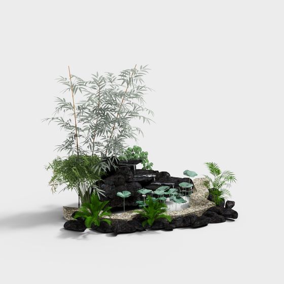 Zen Garden 3D Model