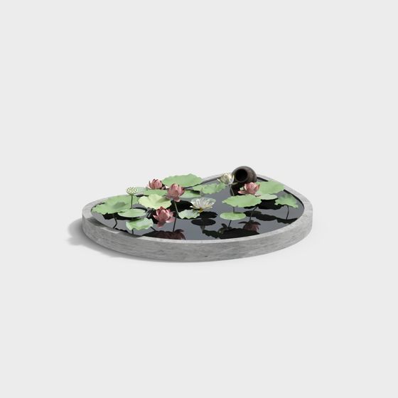 Lotus Pond Serenity 3D model