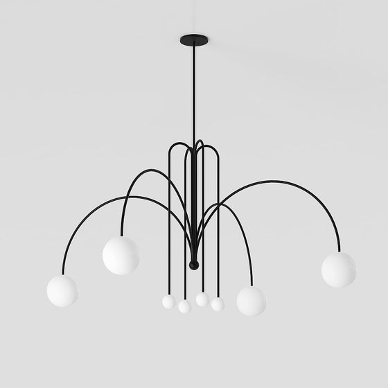 Modern Low-Poly Pendant Light 3D model