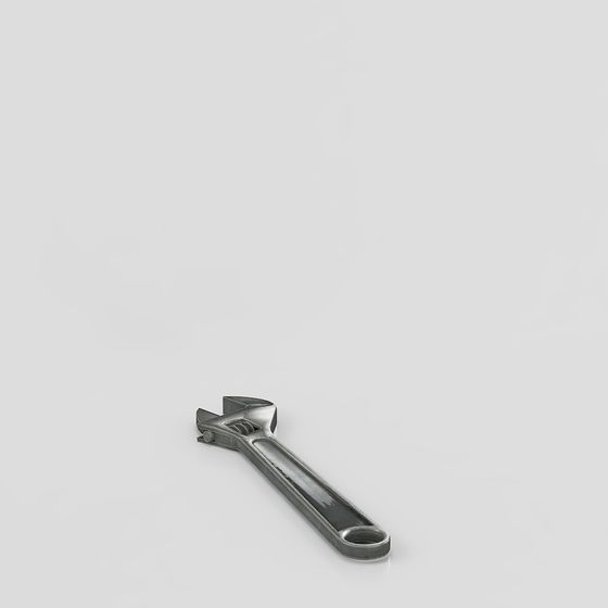Low-Poly Wrench 3D Model with Detail
