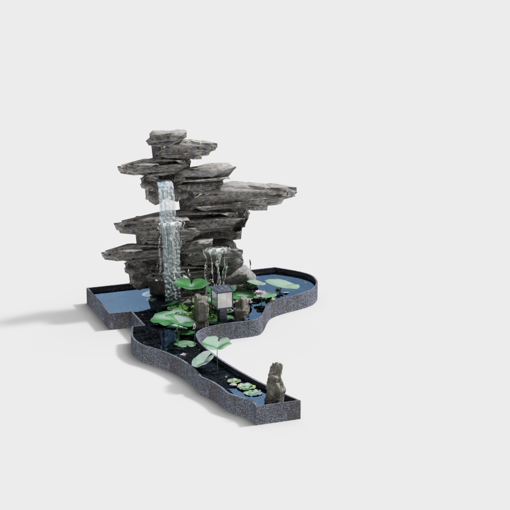 Nature's Melody Low-Poly 3D Model