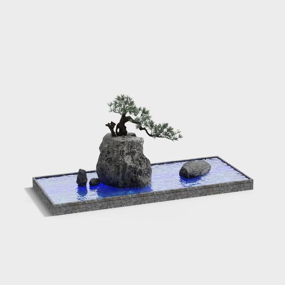 Zen-inspired Landscape 3D model