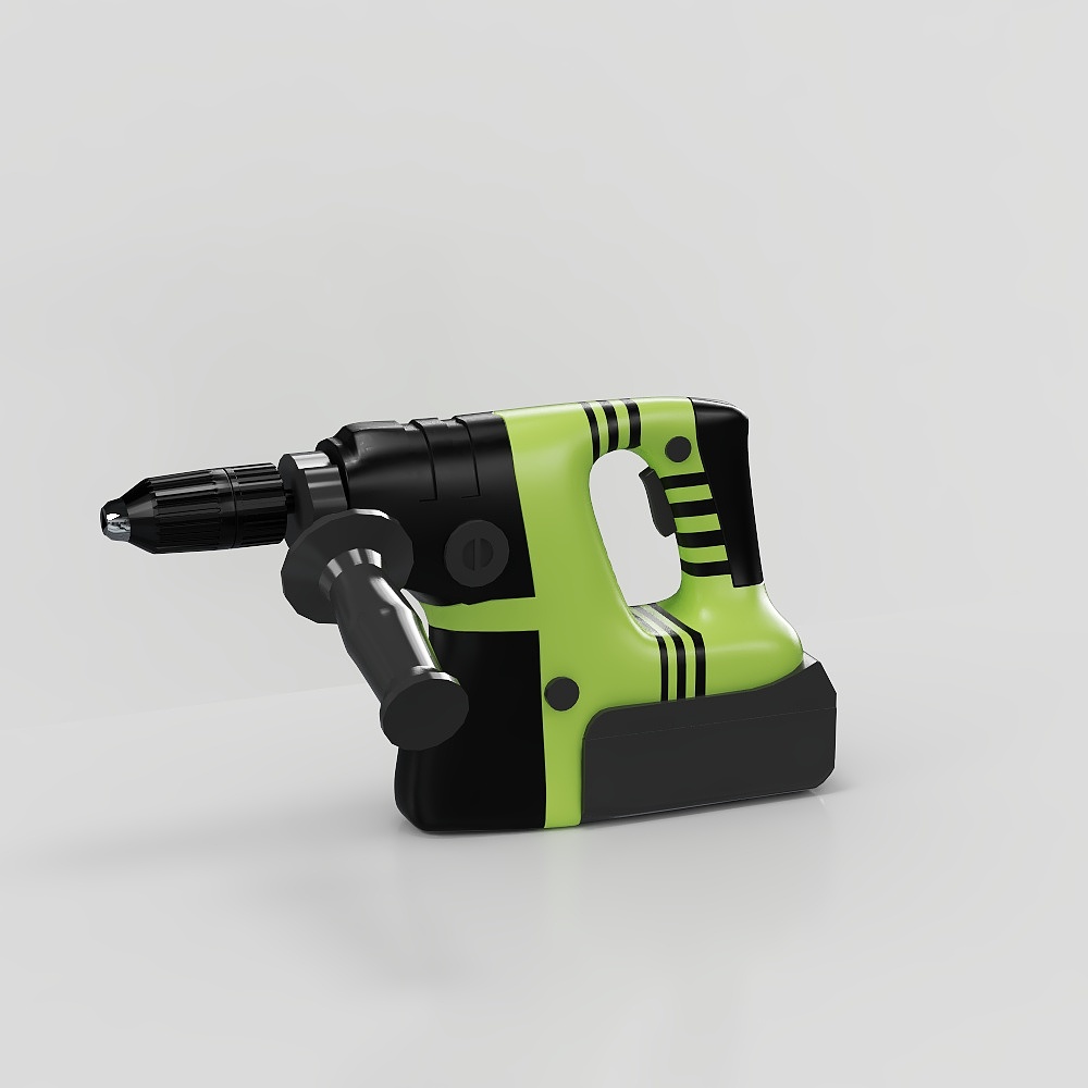 Futuristic Polygonal Drill 3D model