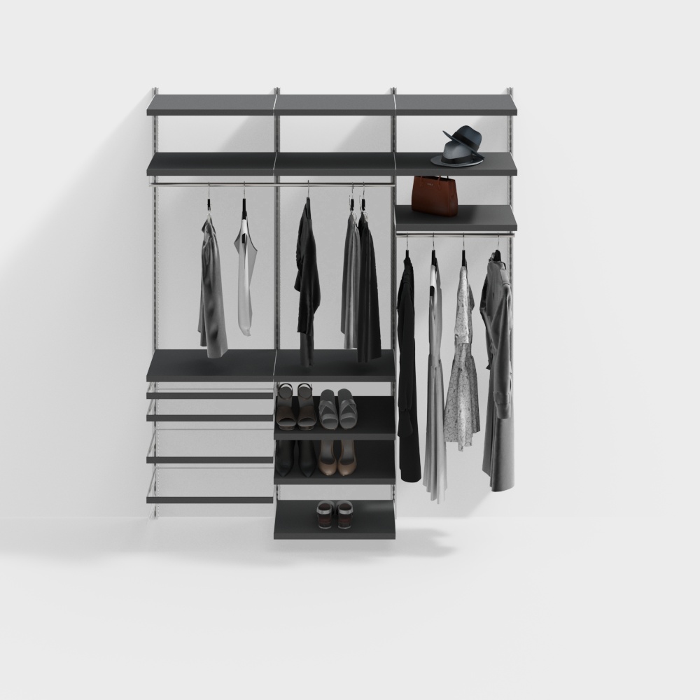 현대적인 금속 옷걸이