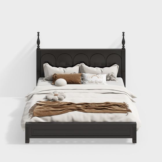 Cozy Retreat 3D Model Bed Frame