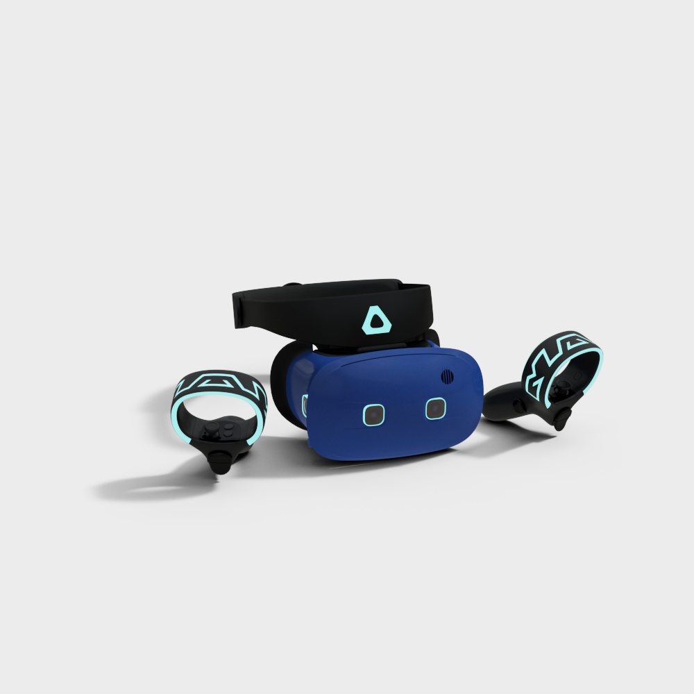 Stylish Low-Polygon VR Headset 3D Model