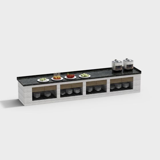 Urban Kitchen Display Counter 3D model