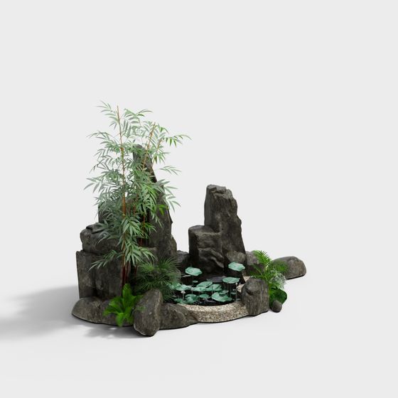 Zen Garden 3D model – Serenity in Nature
