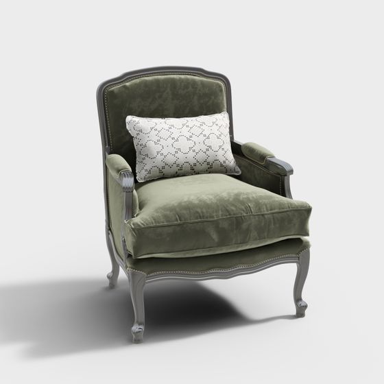 Chic Vintage Armchair 3D model