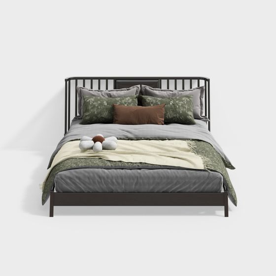 Elegant Minimalist Bed Frame 3D model