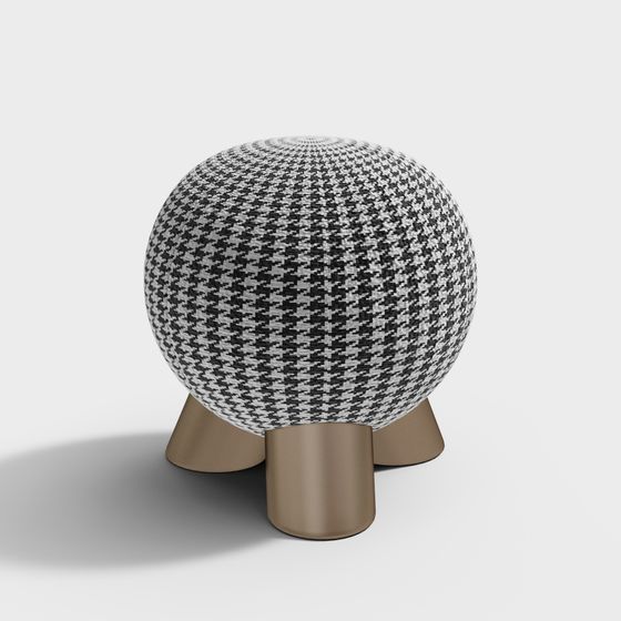 Stylish Ottoman 3D model for Modern Design