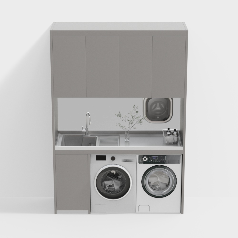 Armario de lavadora moderno