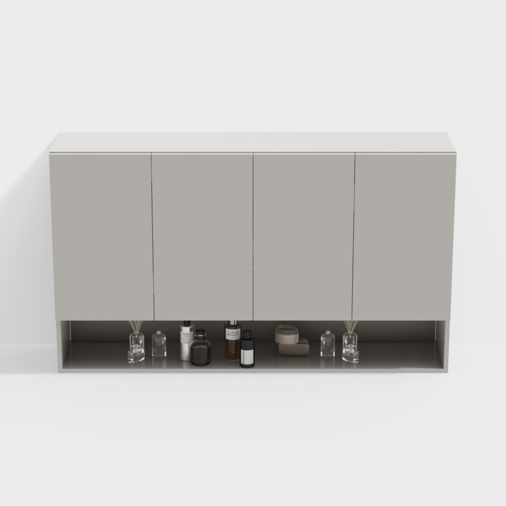 Gabinete de pared para lavadora de balcón moderno