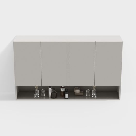 Gabinete de pared para lavadora de balcón moderno