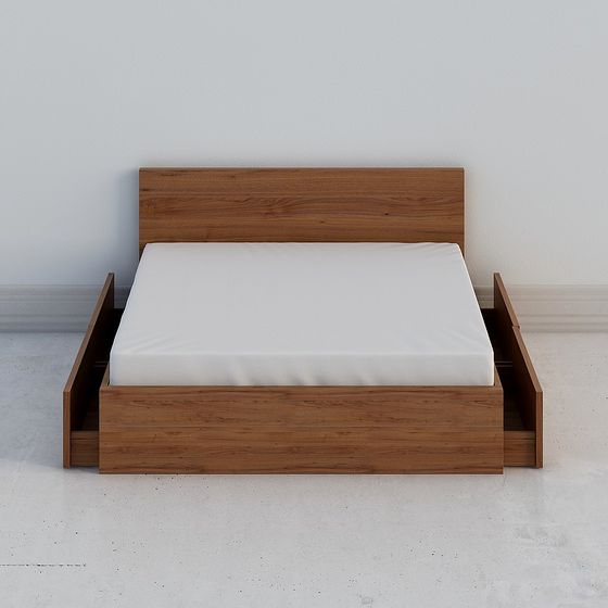 Urban Retreat Bed Frame 3D model for Modern Interiors