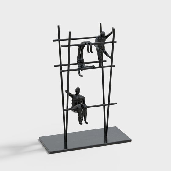 Suspended Dance 3D model - Captivating Aesthetics