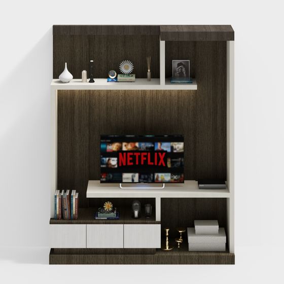 Elegant TV Cabinet 3D model for Contemporary Interiors
