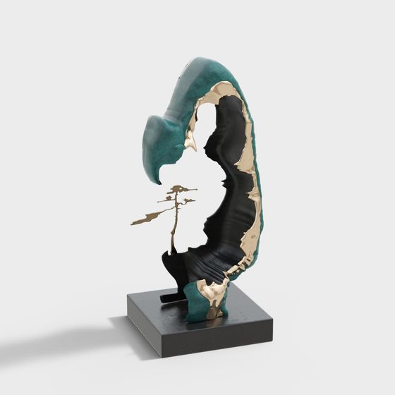 Waves and Trees 3D model for Creative Projects