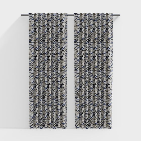 Low Poly Modern Curtain 3D model
