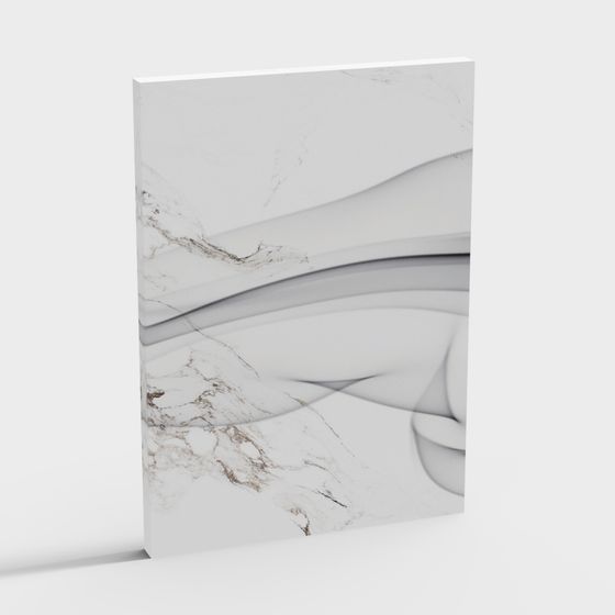 Elegant Low-Polygon Marble Wall Art 3D model
