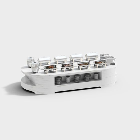 Modern Buffet Table 3D model