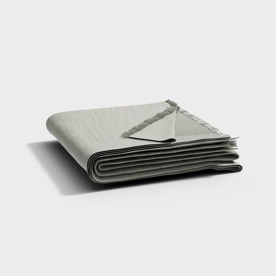 Cozy Throw Blanket 3D model for Design Projects