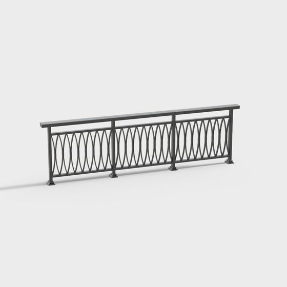 작은 다리 간단 검은 금속 울타리