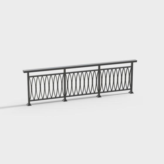 Elegant Railing Design 3D model for Creative Projects