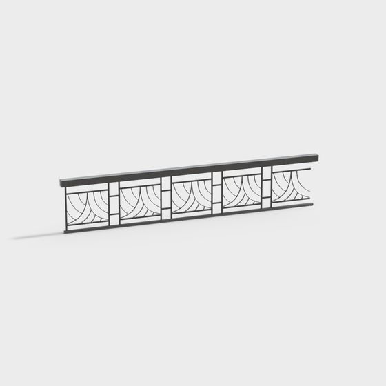 Art Deco Balustrade 3D model