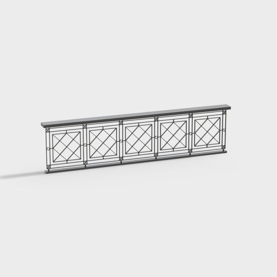 Urban Window Railing 3D Model for Creative Spaces