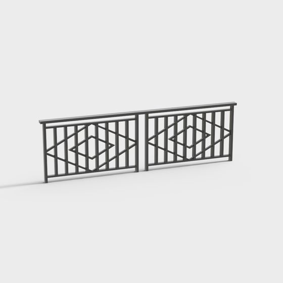 Простой черный металлический забор на набережной