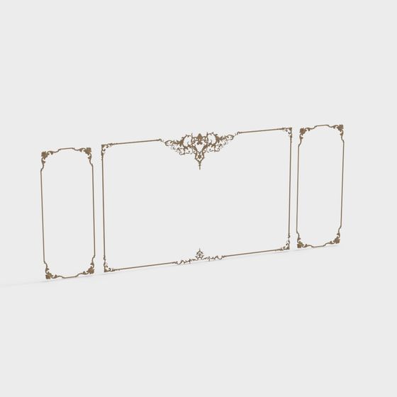 Elegant Classical Frame Low-Poly 3D model