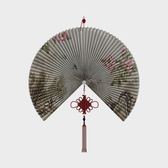 Oriental Aesthetic Fan 3D Model