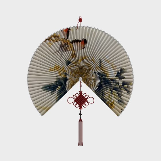 Elegant Low-Poly Fan 3D Model