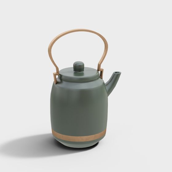 Elegant Low-Poly Teapot 3D model