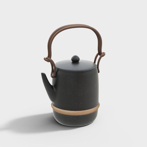 Elegant Low-Poly Teapot 3D Model