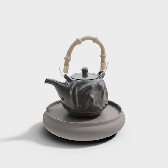 Elegant Eastern Teapot 3D model