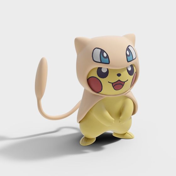 Yellow Pokémon Figures 3D Model for Collectors