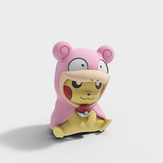 Pikachu Bear 3D model - Cute Low-Poly Character Design