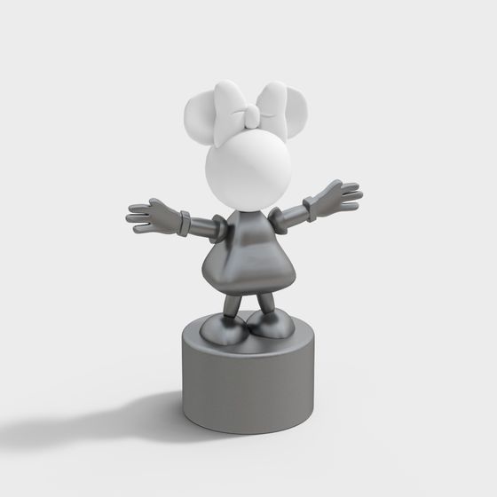 Charming Low-Polygon Princess 3D model