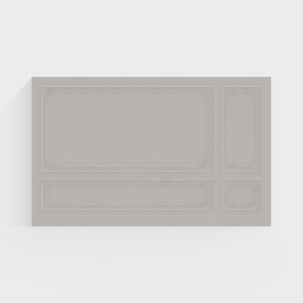 Pared trasera de dormitorio de estilo francés