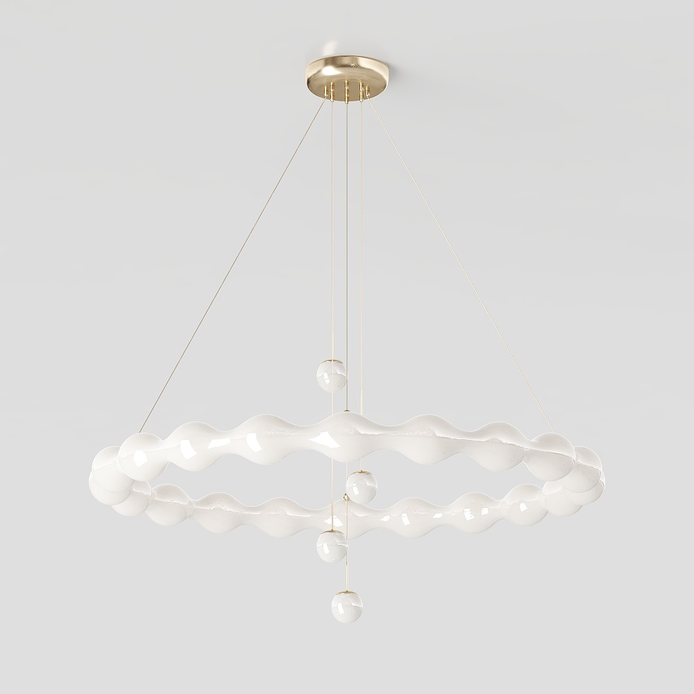 Elegant Low-Poly Chandelier 3D model for Modern Spaces
