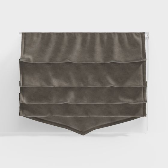 Elegant Velvet Curtain 3D model