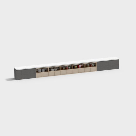Urban Corridor Display Cabinet 3D model