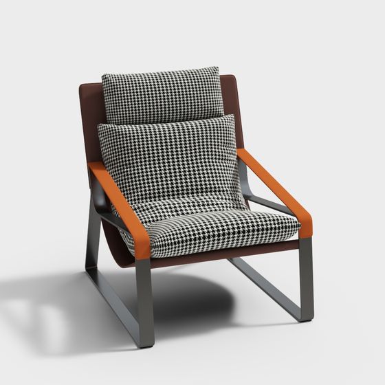 Modern Low-Polygon Lounge Chair 3D model