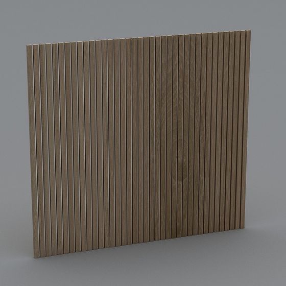 Vertical Wood Panel Screen 3D model