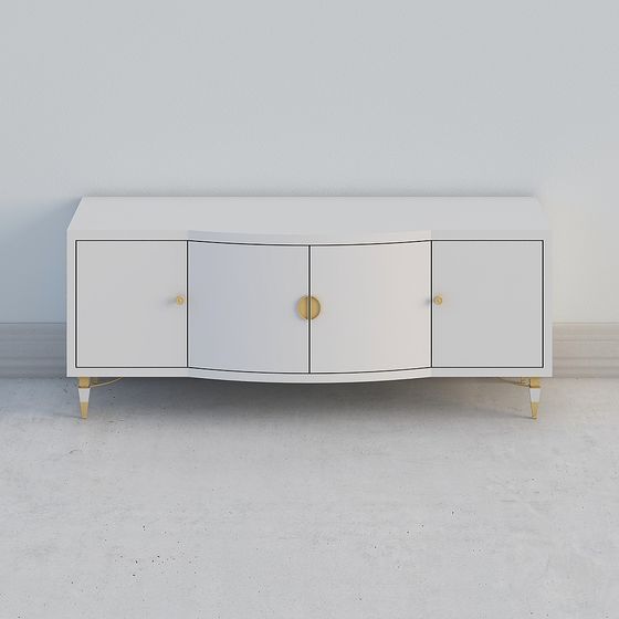 Streamlined Storage Cabinet 3D model