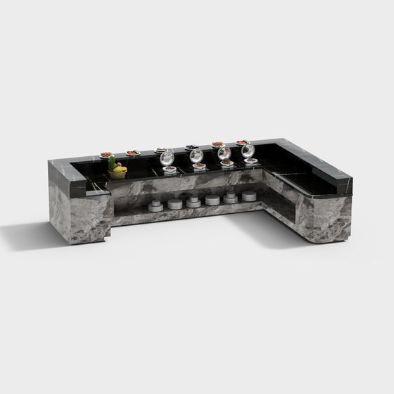 Marble Bar Counter 3D model
