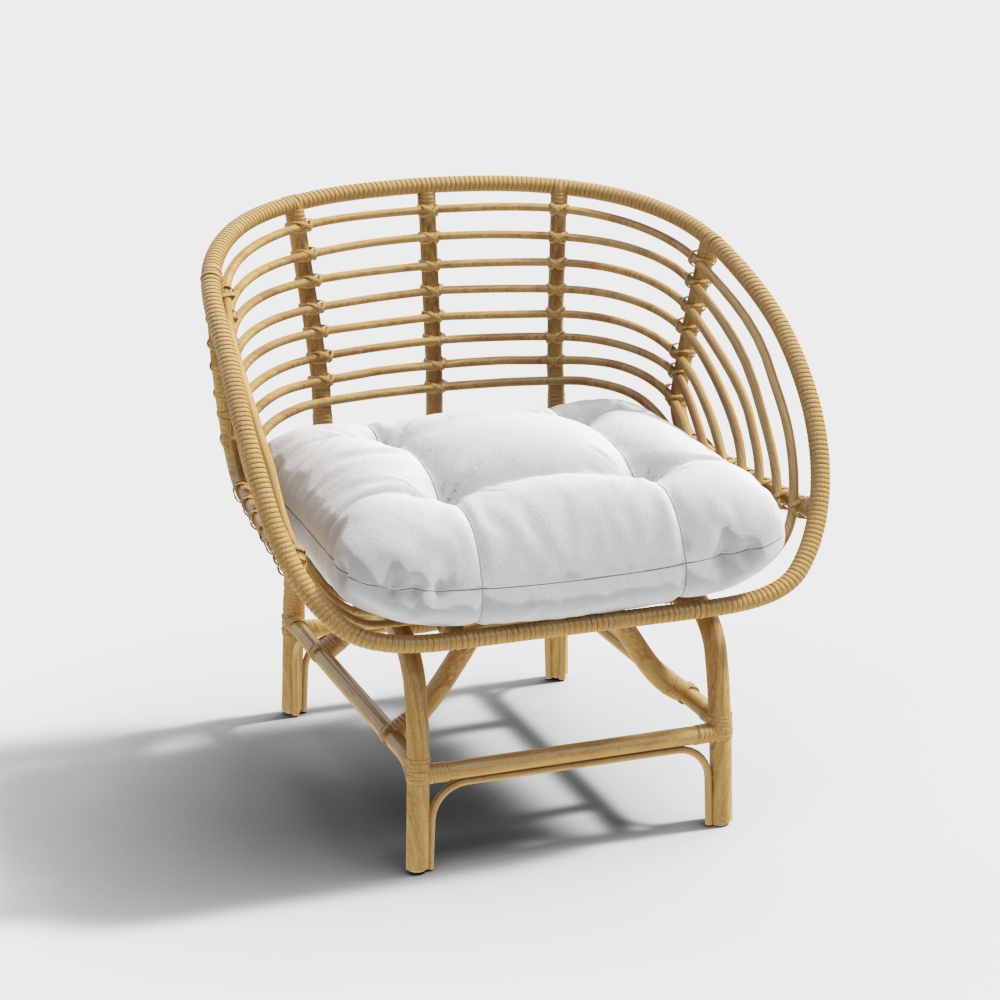 Come Home ESSEN - ghế bành - 63x75x75 - Mây tự nhiên