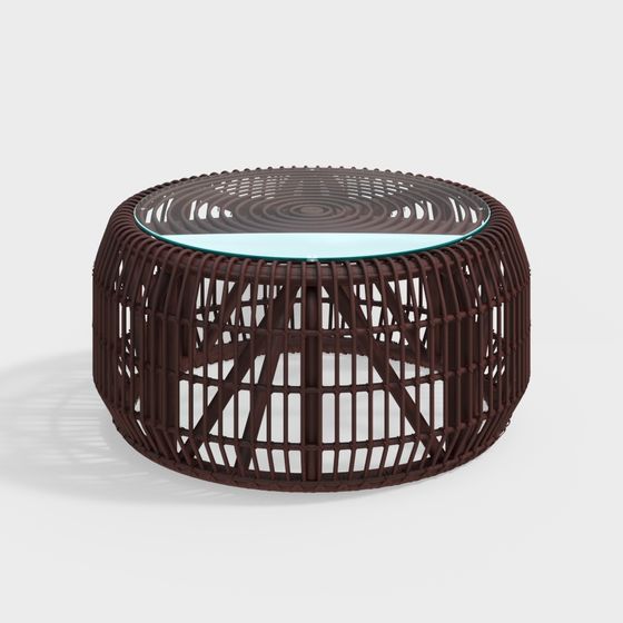 Come Home HOUSTON-mesa de café-80x80x38-Marrón oscuro